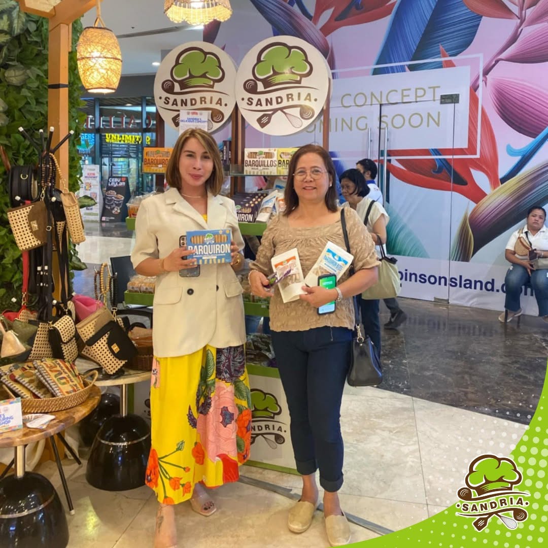 Sandria booth at a mall event
